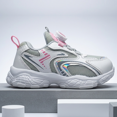 Myau Kids Sports Running Shoes with Rotary Dial Closure – Lightweight Breathable Sneakers for Girls