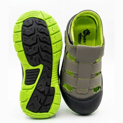 Myau Kids Sport Sandals for Boys & Girls | Lightweight Outdoor Walking Shoes | Breathable Cut-Out Design | Hook & Loop Strap Casual Sneakers