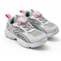 Myau Kids Sports Running Shoes with Rotary Dial Closure – Lightweight Breathable Sneakers for Girls