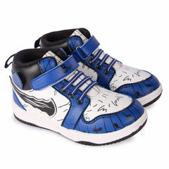 Myau Hook & Loop Running Shoes For Boys & Girls Blue