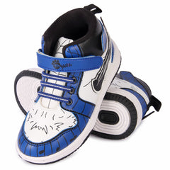Myau Hook & Loop Running Shoes For Boys & Girls Blue