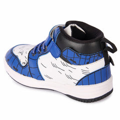 Myau Hook & Loop Running Shoes For Boys & Girls Blue