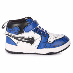 Myau Hook & Loop Running Shoes For Boys & Girls Blue