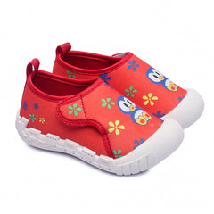 Myau Kity 01 Hook & Loop Casual Shoes For Girls Red
