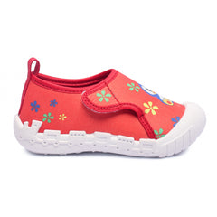 Myau Kity 01 Hook & Loop Casual Shoes For Girls Red