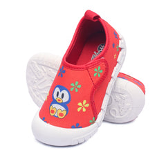 Myau Kity 01 Hook & Loop Casual Shoes For Girls Red