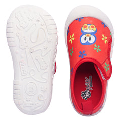 Myau Kity 01 Hook & Loop Casual Shoes For Girls Red