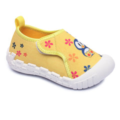 Myau Kity 01 Hook & Loop Casual Shoes For Girls Yellow