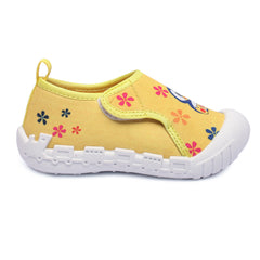 Myau Kity 01 Hook & Loop Casual Shoes For Girls Yellow