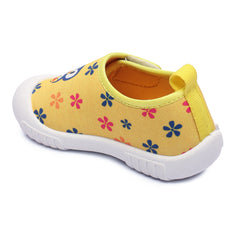Myau Kity 01 Hook & Loop Casual Shoes For Girls Yellow