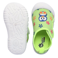 Myau Kity 01 Hook & Loop Casual Shoes For  Girls Green
