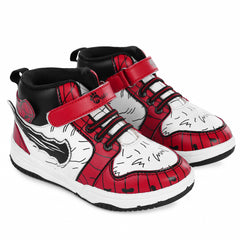 Myau Hook & Loop Running Shoes For Boys & Girls Red