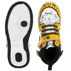 Myau Hook & Loop Running Shoes For Boys & Girls Yellow