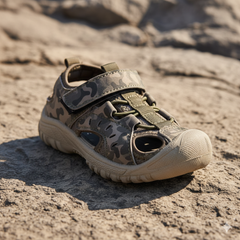 Myau Scott Breathable Sandals for Comfort and Style For Boys & Girls (Green Cameo)