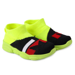 Myau Teddy-02 Parrot Green Slip on Casual Boots For Boys & Girls