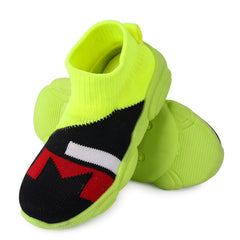 Myau Teddy-02 Parrot Green Slip on Casual Boots For Boys & Girls