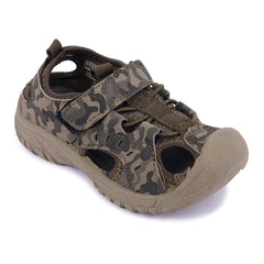 Myau Scott Breathable Sandals for Comfort and Style For Boys & Girls (Green Cameo)