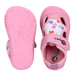 Myau Kity 03 Hook & Loop Shoes For Girls (Pink)
