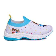 Myau Stretchable Knitted Upper Digital Printed Breathable Sweat Absorbent Fabric Sport Shoes for Boys