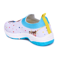 Myau Stretchable Knitted Upper Digital Printed Breathable Sweat Absorbent Fabric Sport Shoes for Boys