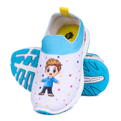 Myau Stretchable Knitted Upper Digital Printed Breathable Sweat Absorbent Fabric Sport Shoes for Boys