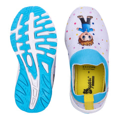 Myau Stretchable Knitted Upper Digital Printed Breathable Sweat Absorbent Fabric Sport Shoes for Boys