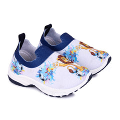 Myau Stretchable Knitted Upper Digital Printed Breathable Sweat Absorbent Fabric Shoes For Boys