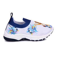 Myau Stretchable Knitted Upper Digital Printed Breathable Sweat Absorbent Fabric Shoes For Boys