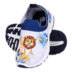 Myau Stretchable Knitted Upper Digital Printed Breathable Sweat Absorbent Fabric Shoes For Boys