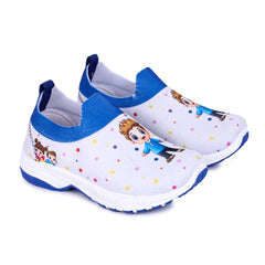 Myau Stretchable Knitted Upper Digital Printed Breathable Sweat Absorbent Fabric Sport Shoes for Boys