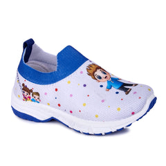 Myau Stretchable Knitted Upper Digital Printed Breathable Sweat Absorbent Fabric Sport Shoes for Boys