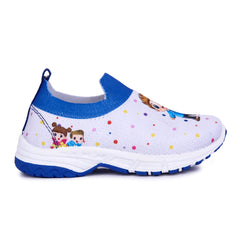 Myau Stretchable Knitted Upper Digital Printed Breathable Sweat Absorbent Fabric Sport Shoes for Boys