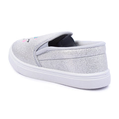 Myau Girls' Glitter Unicorn Slip-On Shoes,Casual Sneakers for 3-8 Years