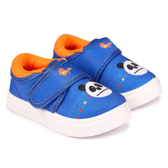 Myau Stay Stylish and Comfortable Blue Panda Print Fabric Shoes For Boys & Girls