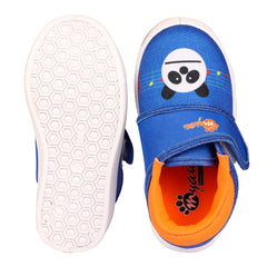 Myau Stay Stylish and Comfortable Blue Panda Print Fabric Shoes For Boys & Girls