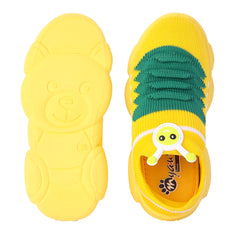 Myau Katty Slip on Casual Boots For Boys & Girls (Yellow)