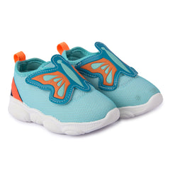 Myau Girls' Butterfly Patch Hook & Loop Shoes - Stylish and Comfortable Footwear for Playtime and Everyday Adventures