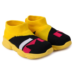 Myau Teddy-02 Yellow Slip on Casual Boots For Boys & Girls