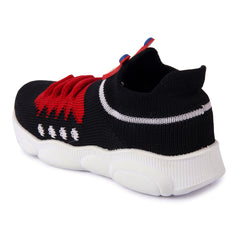 Myau Katty Slip on Casual Boots For Boys & Girls (Black)