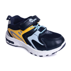 Myau Unisex Sports Shoe Style| Extra Comfort| All Day wear| Hook & Loop Style|Double Colour Durable & Sturdy Grip-Sole|Breathable Mesh|for Age Group 3.5 Years to 8 Years