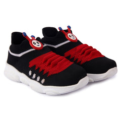 Myau Katty Slip on Casual Boots For Boys & Girls (Black)