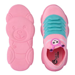 Myau Katty Slip on Casual Boots For Boys & Girls (Pink)
