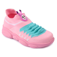 Myau Katty Slip on Casual Boots For Boys & Girls (Pink)