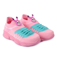 Myau Katty Slip on Casual Boots For Boys & Girls (Pink)