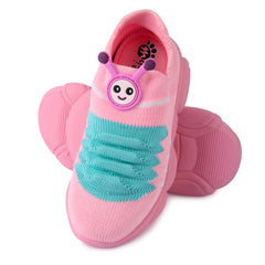 Myau Katty Slip on Casual Boots For Boys & Girls (Pink)