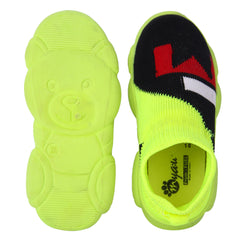 Myau Teddy-02 Parrot Green Slip on Casual Boots For Boys & Girls