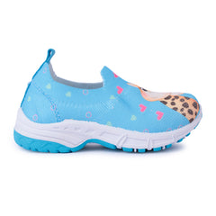 Myau Stretchable Knitted Upper Digital Printed Breathable Sweat Absorbent Fabric Sport Shoes for girls