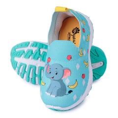 Myau Stretchable Knitted Upper Digital Printed Breathable Sweat Absorbent Fabric Sport Shoes for girls & Boys