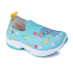 Myau Stretchable Knitted Upper Digital Printed Breathable Sweat Absorbent Fabric Sport Shoes for girls & Boys