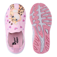 Myau Stretchable Knitted Upper Digital Printed Breathable Sweat Absorbent Fabric Sport Shoes for girls